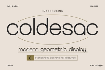 Coldesac - Modern Geometric Font