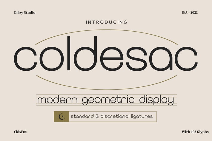 Coldesac - Modern Geometric Font