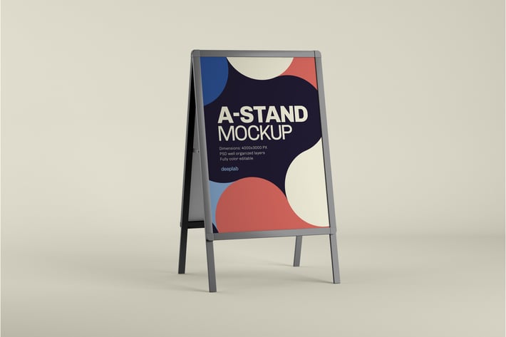 A-Stand Mockup | Advertising Board