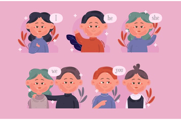 English Pronouns Illustration