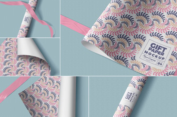 Gift Wrapping Paper Mockups