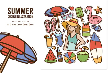 Summer Doodle Illustration