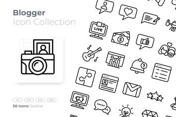 Blogger Outline Icon