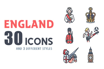 30 England icon set