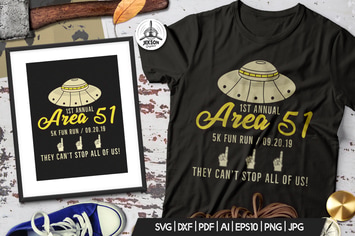 Storm Area 51 Funny Print T-Shirt, UFO Aliens Logo