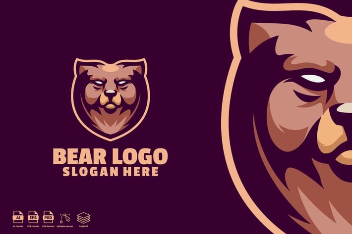 Bear logo template
