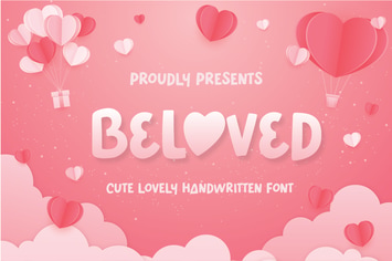 Beloved - Cute Lovely Valentine k-pop unique font