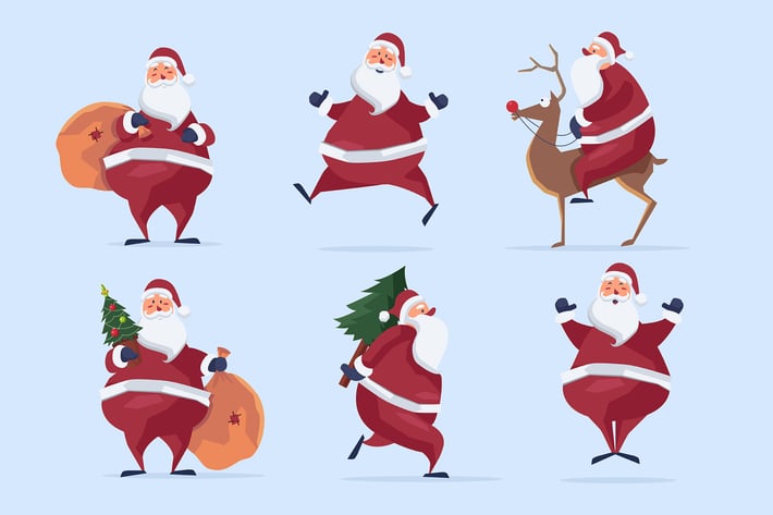 Busy Santa Clipart