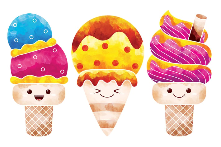 Cute Ice Cream Character