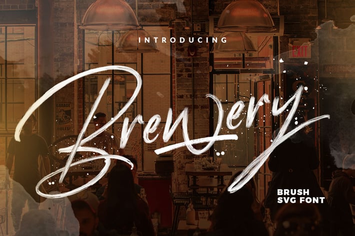 Brewery SVG Brush font