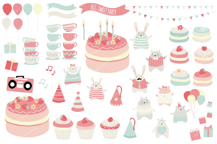 Big Sweet Party Illustration Collection