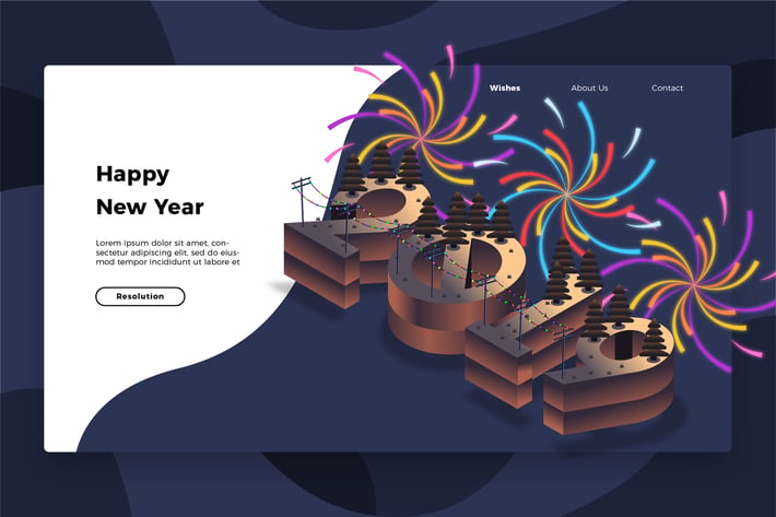 Happy New Year - Banner & Landing Page