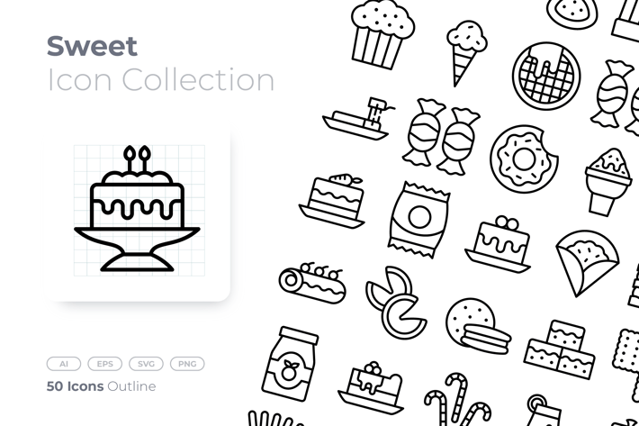 Sweet Outline Icon