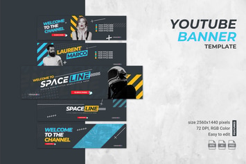 Modern Youtube Banner Template