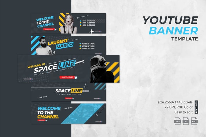 Modern Youtube Banner Template