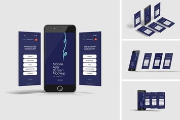 3D Phone Screen Mock-Up