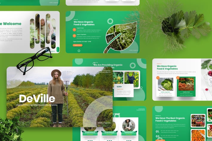 Deville - Organic Food & Vegetables Powerpoint