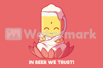 Beer mug meditating