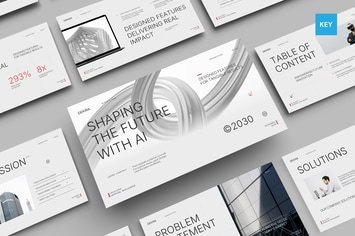 Light Grey Red Modern Company Business Plan | 001