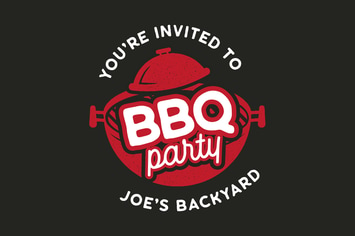 BBQ Party Logo Design TShirt. Retro Vector SVG