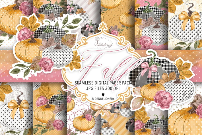 Fall digital paper pack