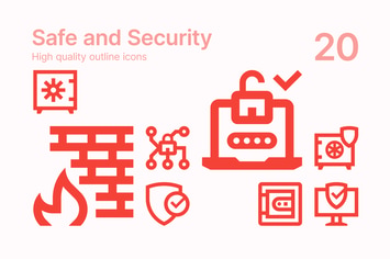 Safe and Security Icons