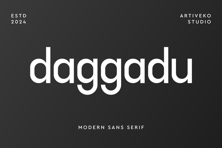 Daggadu Modern Sans Seri Font