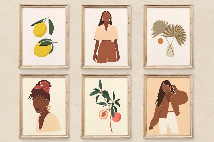 Trendy Vector Woman Posters