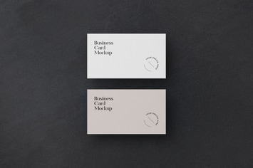 Minimal Floating Business Cards Mockup