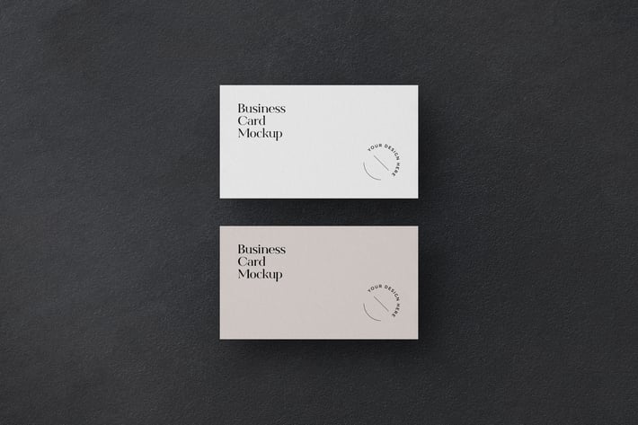 Minimal Floating Business Cards Mockup