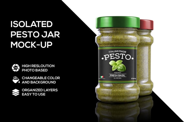 Pesto jar mockup