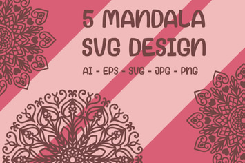 5 Mandala SVG Design