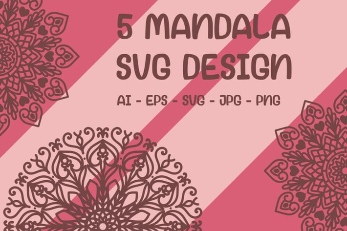 5 Mandala SVG Design