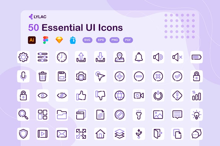 Lylac - Essential UI Icons
