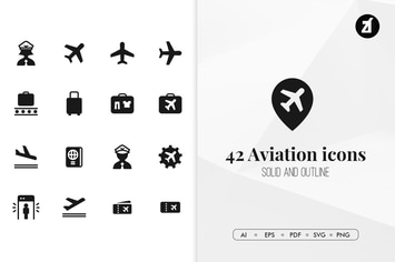 42 Aviation minimal icons