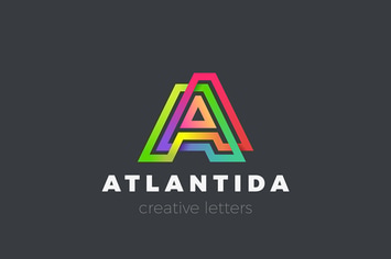 Logo A Letter Linear Infinity Loop Design