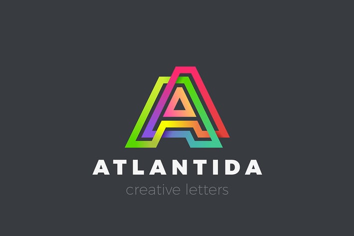 Logo A Letter Linear Infinity Loop Design