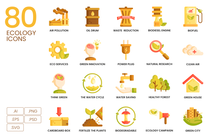 80 Ecology Icons