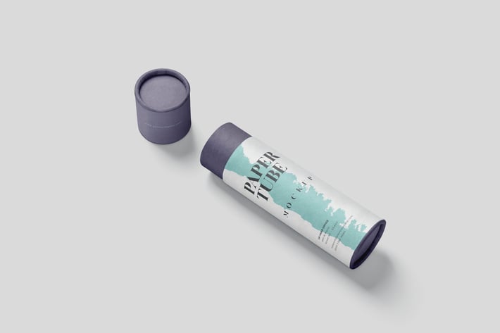 Paper Tube Mockup Set - Slim Medium Size