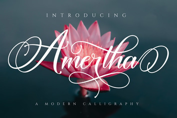 Amertha_a modern calligraphy font