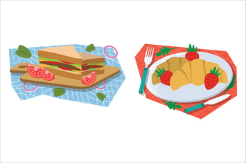 Breakfast Food Illustration