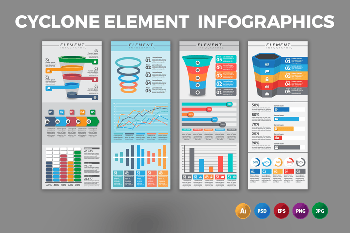Cyclone Element – Infographics Design