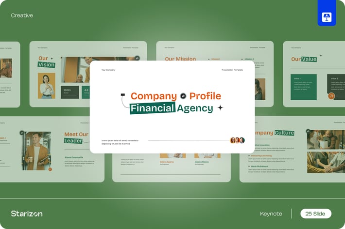 White Green Orange Creative Company Profile • 004