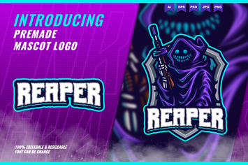 Sniper Grim Reaper - Mascot Esport Logo Template