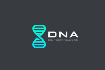 Logo DNA Molecule Genome Science Technology