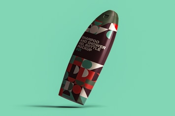Shampoo And Shower Gel Bottle Mockup 001