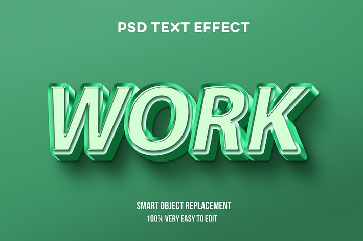 Green pastel glossy text effect