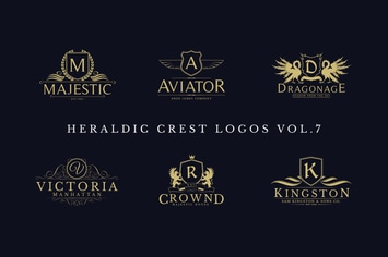 Heraldic Crest Logos Vol.7