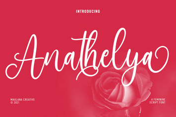 Anathelya Feminine Script Font