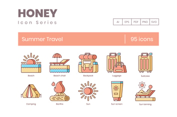 Summer Travel Icons